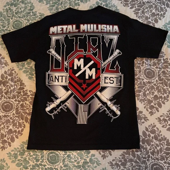Nick Diaz Metal Mulisha Black/Red Graphic Worldwide Domination T-Shirt SZ Medium - Picture 2 of 4